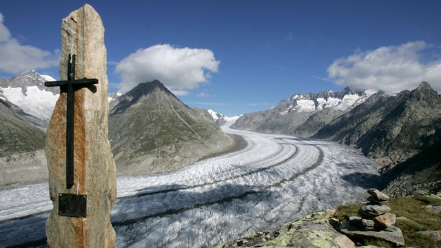 Blick auf den Aletschgletscher im Wallis Blick auf den Aletschgletscher im Wallis