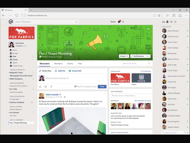 Ein Screenshot der Workplace-Oberfläche auf einem Laptop. Ein Screenshot der Workplace-Oberfläche auf einem Laptop.