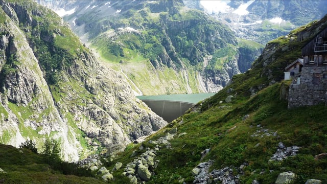 Die Staumauer in einer Visualisierung. Die Staumauer in einer Visualisierung.