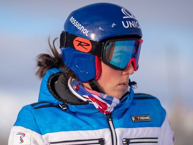 Petra Vlhova blickt in die Ferne. Petra Vlhova blickt in die Ferne.