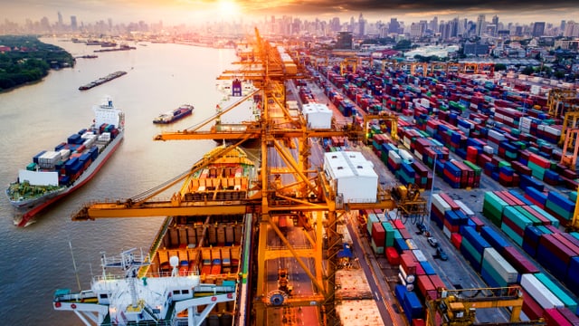 Containerhafen in New York Containerhafen in New York