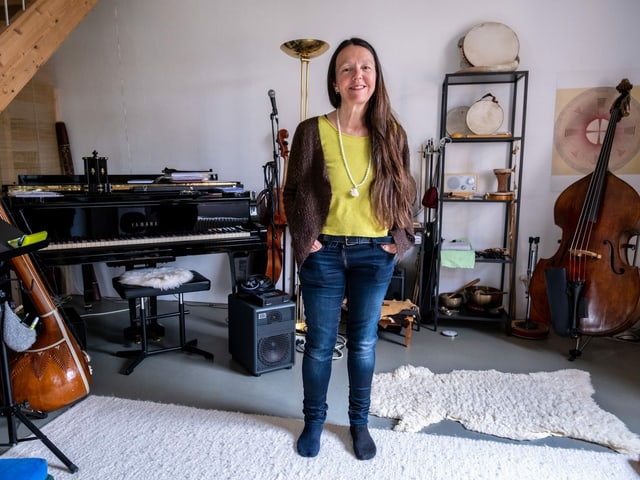 Adelina Filli en ses atelier a Rorschach. Adelina Filli en ses atelier a Rorschach.