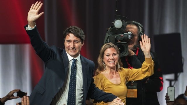 Justin Trudeau mit seiner Frau Sophie Gregoire. Justin Trudeau mit seiner Frau Sophie Gregoire.