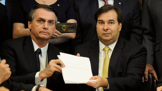 Jair Bolsonaro und Rodrigo Maia Jair Bolsonaro und Rodrigo Maia