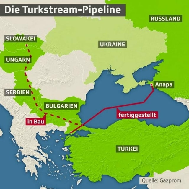 Karte der Pipeline. Karte der Pipeline.