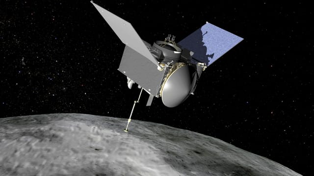 Eine Animation der Sonde «Osiris Rex». Eine Animation der Sonde «Osiris Rex».