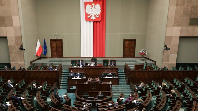 Blick in den polnischen Parlamentssaal Blick in den polnischen Parlamentssaal