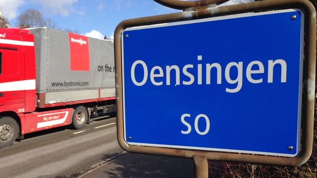 Ortsschild von Oensingen Ortsschild von Oensingen