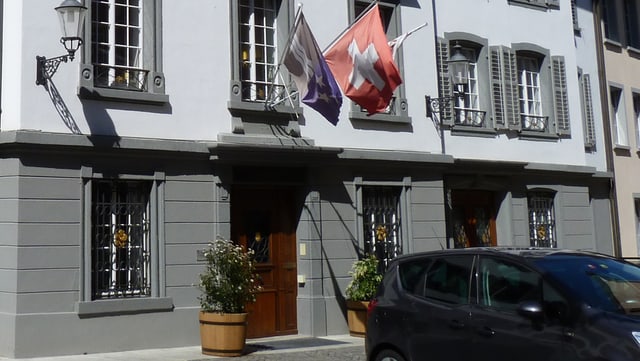 Aussenansicht Bezirksgerichtsgebäude in der Bremgarter Altstadt Aussenansicht Bezirksgerichtsgebäude in der Bremgarter Altstadt