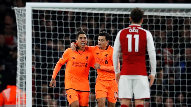 Roberto Firmino erzielte gegen Arsenal das 3:3. Roberto Firmino erzielte gegen Arsenal das 3:3.