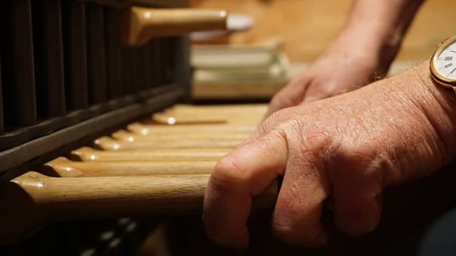 Tasten einer kleiner Orgel. Tasten einer kleiner Orgel.