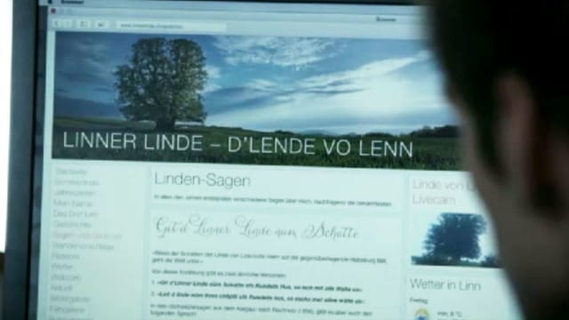 Die Website der Linner Linde: Szene aus der 3. «Bestatter»-Folge. Die Website der Linner Linde: Szene aus der 3. «Bestatter»-Folge.