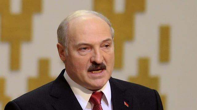 Nahaufnahme von Lukaschenko. Nahaufnahme von Lukaschenko.