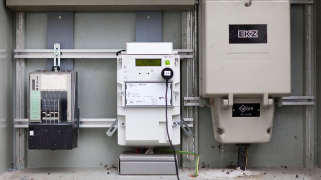Ein neu installierter Smart Meter in einem Haus in Dietlikon im Kanton Zürich. Ein neu installierter Smart Meter in einem Haus in Dietlikon im Kanton Zürich.