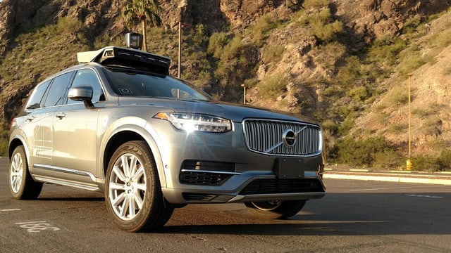 Selbstfahrender Uber-Wagen Selbstfahrender Uber-Wagen