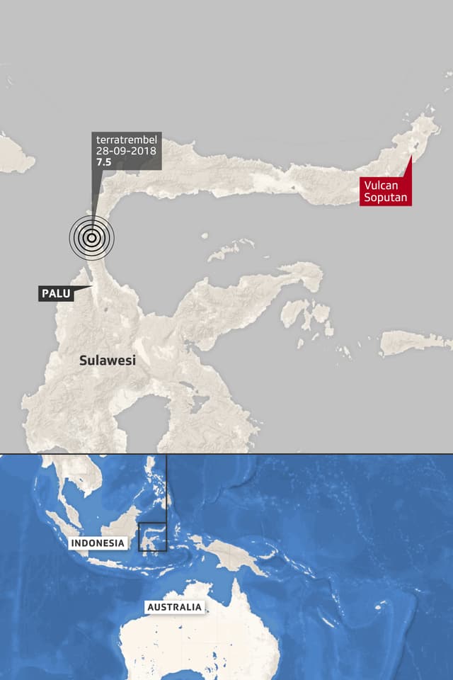 Survista da l'insla Sulawesi. Survista da l'insla Sulawesi.