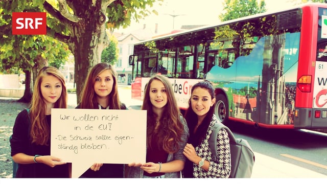 sie wollen nicht in die EU - vier junge Frauen in Kreuzlingen.
