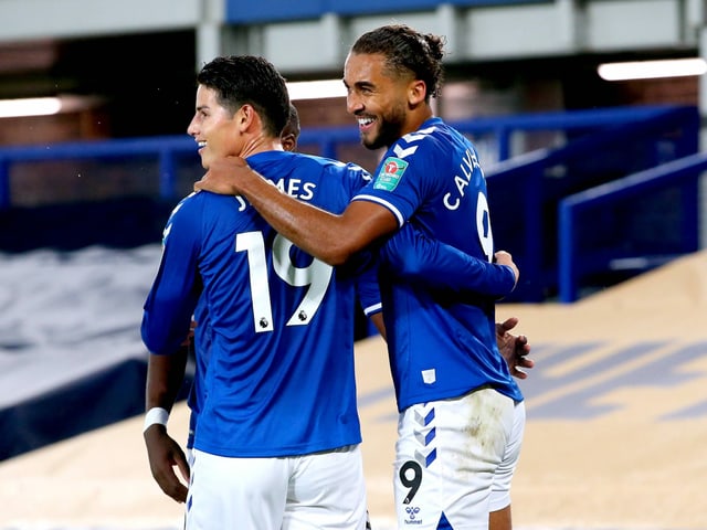 James Rodriguez und Dominic Calvert-Lewin. James Rodriguez und Dominic Calvert-Lewin.