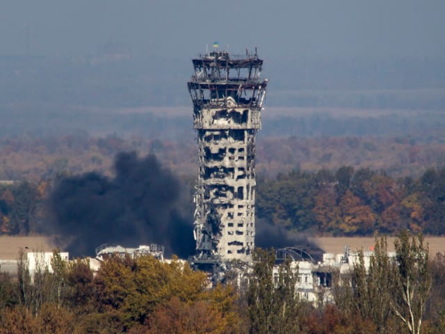 Der zerstörte Airport Tower.