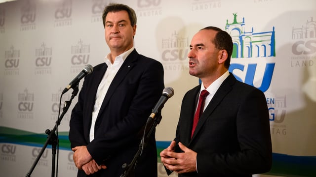 Söder und Aiwanger. Söder und Aiwanger.