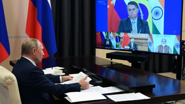 Putin an Videokonferenz 