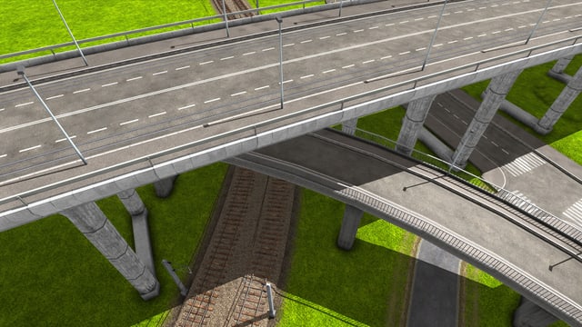Ein Gleich führt unter einer Strasse hindurch. Ein Gleich führt unter einer Strasse hindurch.