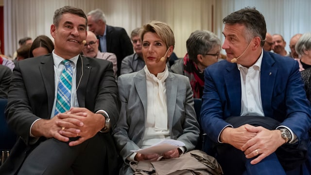 Christian Amsler, Karin Keller-Sutter und Hans Wicki Christian Amsler, Karin Keller-Sutter und Hans Wicki