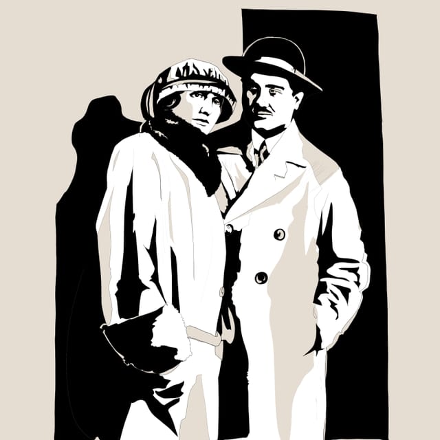 Eine Illustration von Paula (links im Bild) und Jakob Engelberg (rechts im Bild). Eine Illustration von Paula (links im Bild) und Jakob Engelberg (rechts im Bild).