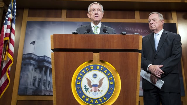 Die Senatoren Harry Reid und Dick Durbin Die Senatoren Harry Reid und Dick Durbin