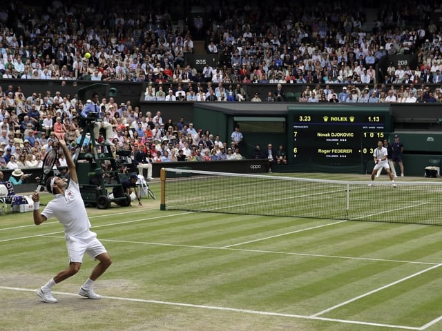 Roger Federer und Novak Djokovic. Roger Federer und Novak Djokovic.
