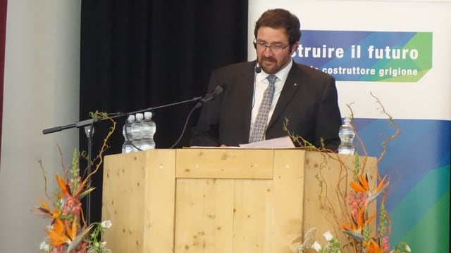 Markus Derungs, il president da la Societad Grischuna dals impressaris. Markus Derungs, il president da la Societad Grischuna dals impressaris.