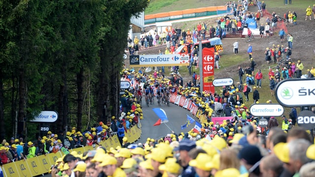 Der Aufstieg nach La Planche des belles filles Der Aufstieg nach La Planche des belles filles