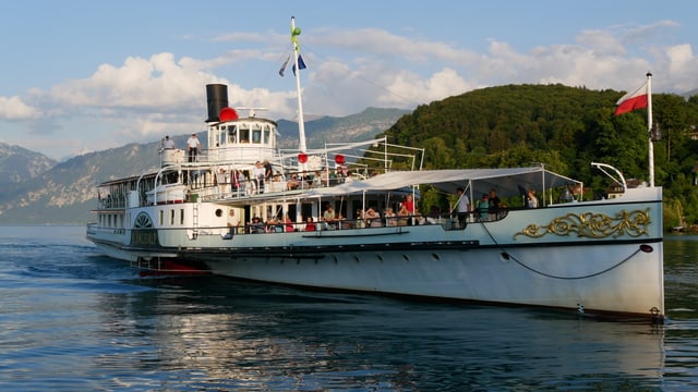 Dampfschiff auf dem Thunersee. Dampfschiff auf dem Thunersee.