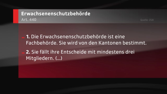 Artikel zur Erwachsenenschutzbehörde Artikel zur Erwachsenenschutzbehörde