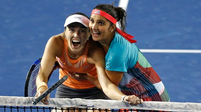 bei Martina Hingis und Sania Mirza. bei Martina Hingis und Sania Mirza.