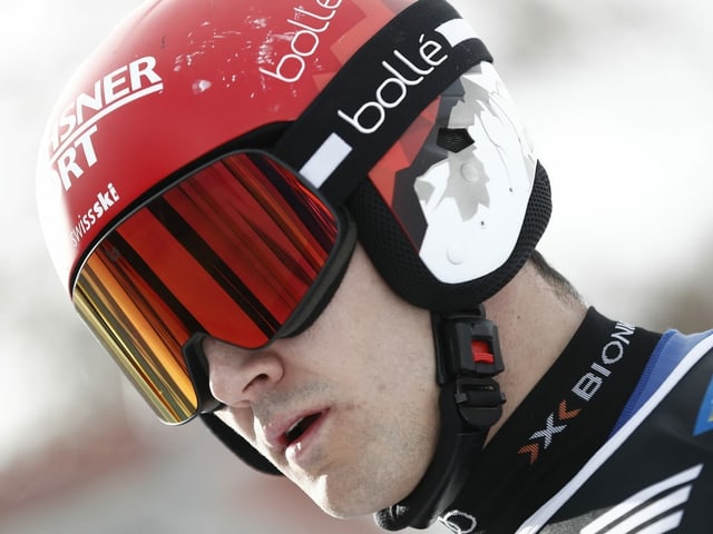 Loïc Meillard hochkonzentriert am Start