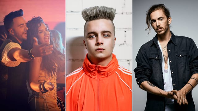 Von links: Luis Fonsi und Demi Lovato, Dynoro sowie Dennis Lloyd. Von links: Luis Fonsi und Demi Lovato, Dynoro sowie Dennis Lloyd.