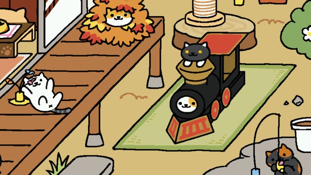 Katzen spielen auf der Veranda. Katzen spielen auf der Veranda.