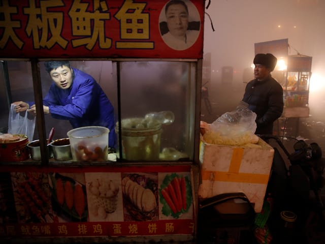 Garküche von Smog verhüllt. Garküche von Smog verhüllt.