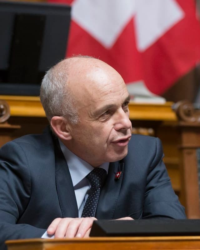 Bundespräsident Ueli Maurer und SVP-Nationalrat Caspar Baader. Bundespräsident Ueli Maurer und SVP-Nationalrat Caspar Baader.