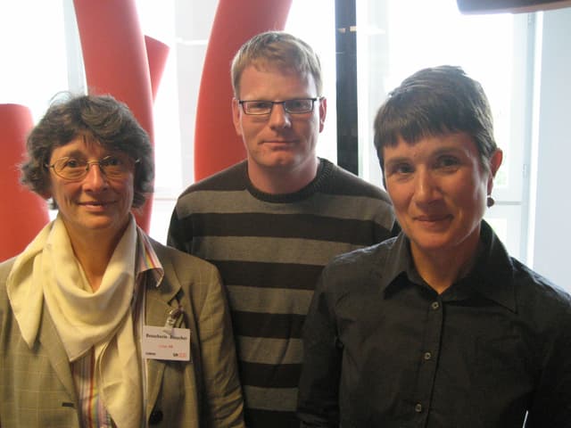 Elvira Glaser, Matthias Friedli und Helen Christen. Elvira Glaser, Matthias Friedli und Helen Christen.