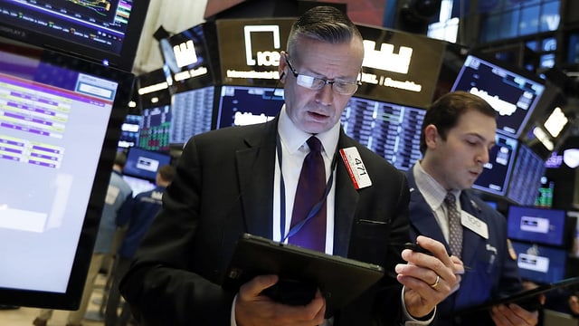 Zwei Männer an der Wall Street. Zwei Männer an der Wall Street.