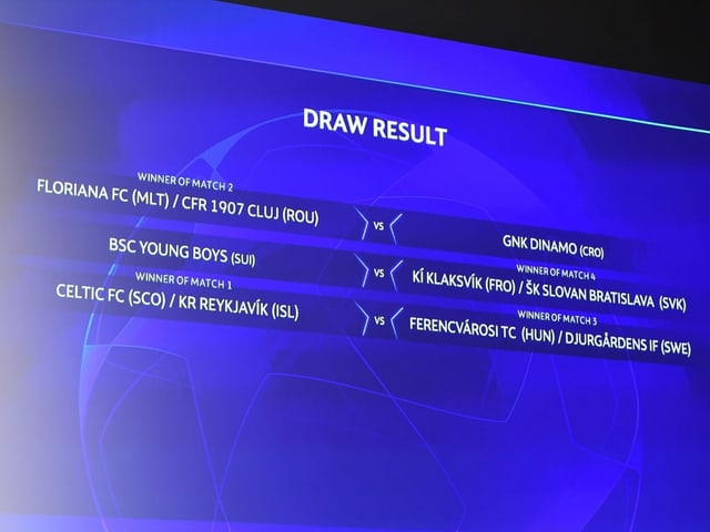 Klaksvík und Bratislava tragen ihr 1. Runden-Qualispiel coronabedingt erst am Freitag aus. Klaksvík und Bratislava tragen ihr 1. Runden-Qualispiel coronabedingt erst am Freitag aus.