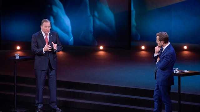TV-Debatte in Schweden. TV-Debatte in Schweden.