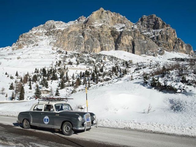 Das Team unterwegs in den Dolomiten.