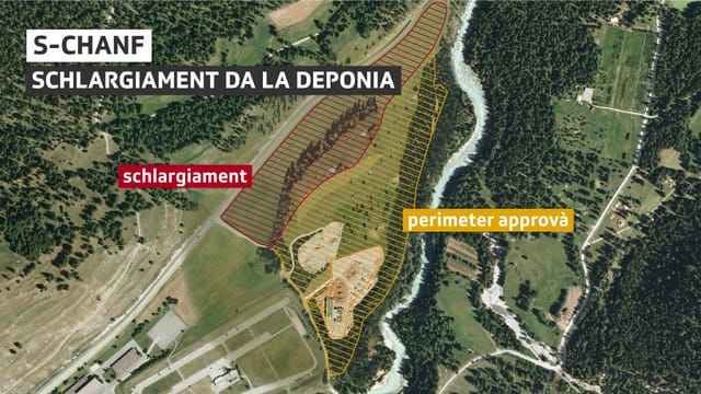 S-chanf - il schlargiament da la deponia Bos-chetta Plauna S-chanf - il schlargiament da la deponia Bos-chetta Plauna