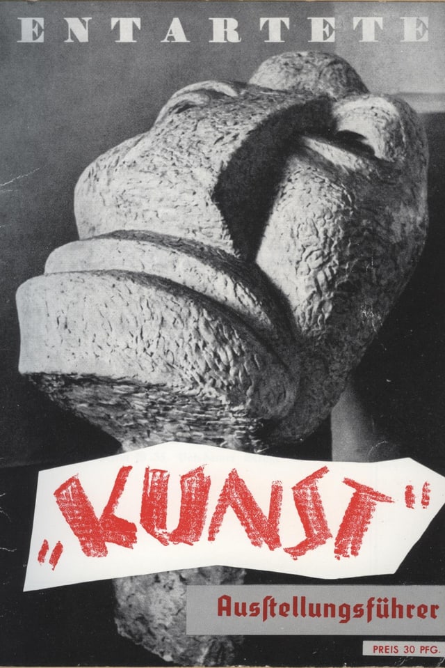 Otto Freundlich: Grosser Kopf („Der neue Mensch“) 1937, auf dem Cover von «Entartete Kunst» Otto Freundlich: Grosser Kopf („Der neue Mensch“) 1937, auf dem Cover von «Entartete Kunst»