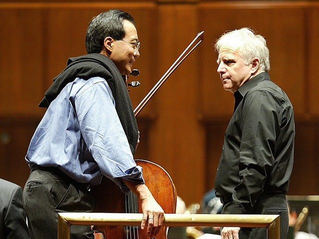 Yo-Yo Ma zusammen mit Slatkin Yo-Yo Ma zusammen mit Slatkin