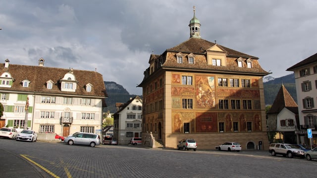 Das Rathaus Schwyz von aussen. Das Rathaus Schwyz von aussen.