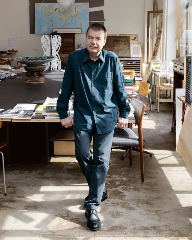 Nahaufnahme des Landschaftsarchitekten Günther Vogt. Nahaufnahme des Landschaftsarchitekten Günther Vogt.